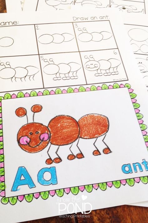 Guided Drawing Preschool, Teacher Directed Drawing Preschool, Preschool Drawing Activities, Guided Drawing Kindergarten, Directed Drawing Kindergarten, Creative Curriculum Preschool, Teaching Hacks, Phonics Interventions, Kindergarten Drawing