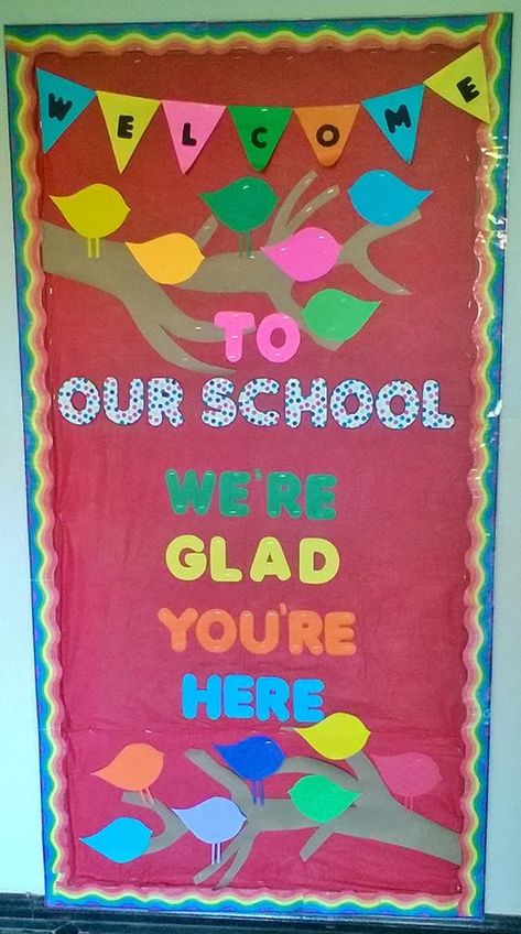 Open House Bulletin Board Classroom Door Decorations Welcome Back To School, Open House Classroom Door Ideas, Open House Bulletin Board Ideas, Open House Bulletin Board, Welcome To Preschool, Organize Kids, Welcome Words, School Open House, Boards Ideas