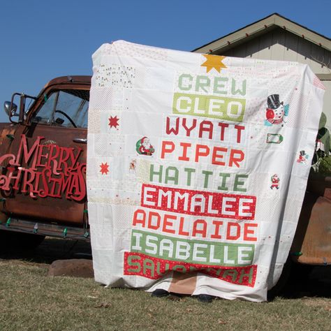 Santa Quilt, Alphabet Quilt, Santa's House, Word Block, The Quilt Show, Primitive Gatherings, Winter Quilts, Holiday Quilts, Santa Letter