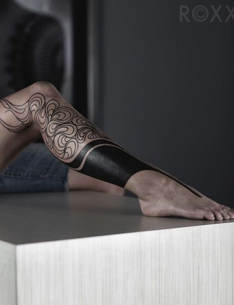 Calf tattoo - 50+ Amazing Calf Tattoos 2spirit Tattoo, Tatoo 3d, Tattoo Trend, Geometric Tattoo Design, Tattoos Geometric, Disney Tattoo, Calf Tattoo, Diy Tattoo, Maori Tattoo