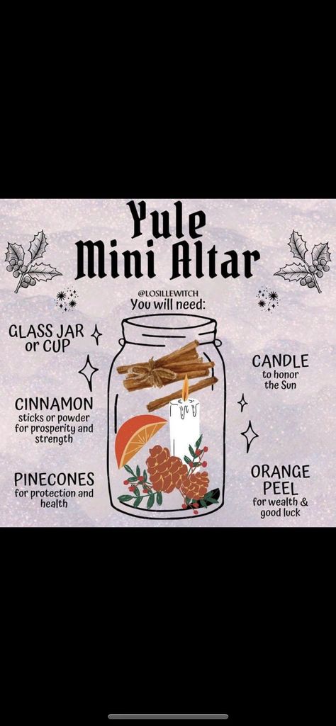 Yule Mini Altar, Witchy Christmas Gifts, Jar Fillers, Mini Altar, Tattoo Filler, Spell Jars, Witch Stuff, Spell Jar, Witches Altar