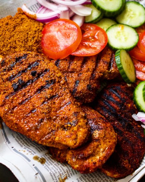 Grilled Chicken Suya - Ev's Eats Grilled Chicken Seasoning, Nourishing Foods, Summer Grilling Recipes, Balanced Meals, Summer Grilling, Chicken Cutlets, Food Diary, Chicken Seasoning, Grilled Chicken