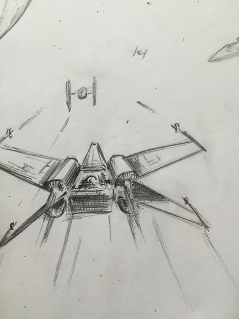 Star Wars Art Reference, Star Wars Spaceships Drawing, Star Wars Art Sketch, X Wing Drawing Star Wars, Star Wars Things To Draw, Lego Star Wars Drawing, Star Wars Drawings Easy Step By Step, Star Wars Art Ideas, Star Wars Sketchbook