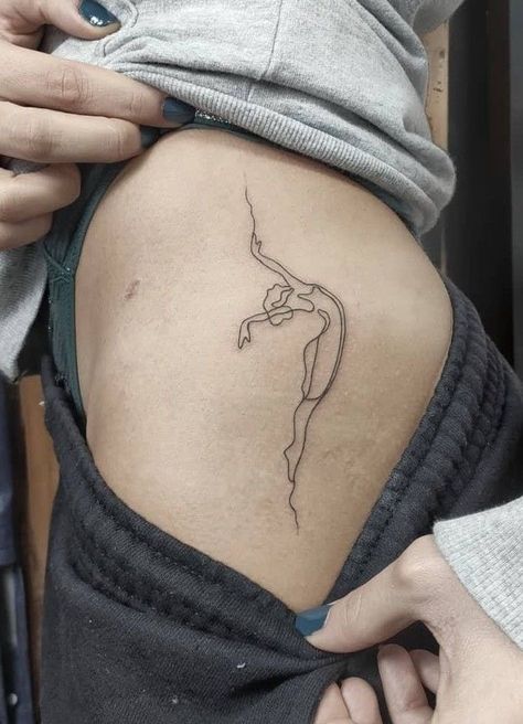 Free Woman Tattoo, Small Dance Tattoo, Dance Inspired Tattoos, Ballet Tattoo Ideas, Dancing Women Tattoo, Dance Tattoo Ideas Dancers, Dancer Tattoo Ideas, Dancing Tattoos, Dancing Tattoo Ideas