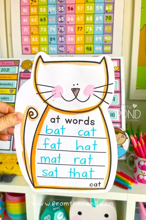 Brainstorm words in 31 different word families with our word family craft writing pages! Find a cat free sample thorugh the blog post!