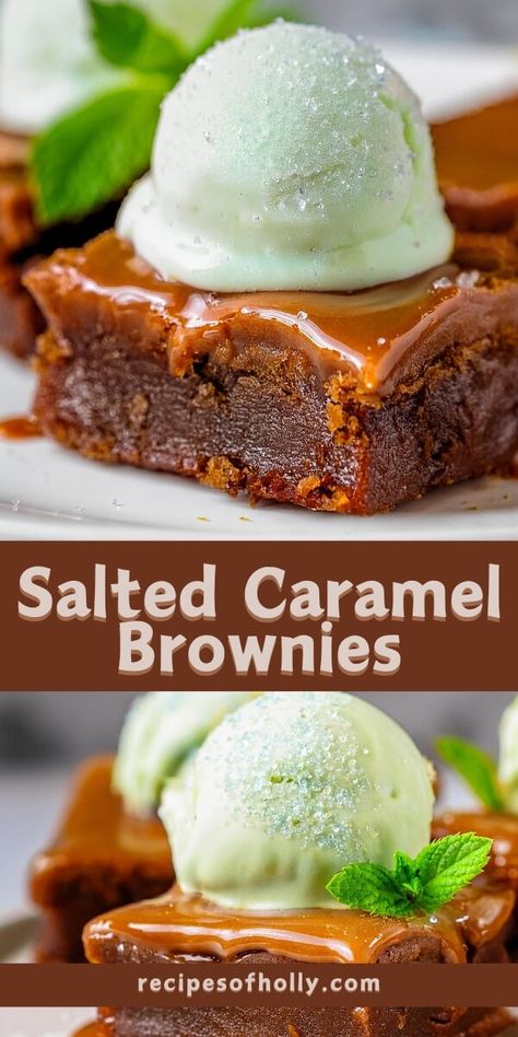 Salted Caramel Brownies | Page 2 of 2 Caramel Cornflake Brownies, Caramel Syrup Recipe, Brownies Caramel, Caramel Dessert, Chilled Desserts, Salted Caramel Brownies, Caramel Desserts, Caramel Brownies, Delicious Brownies