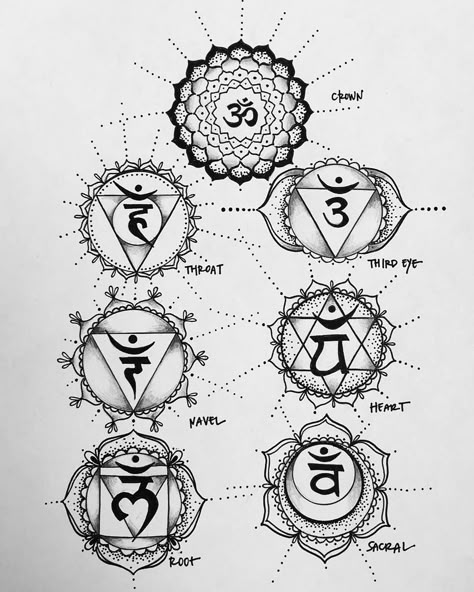 Happy chakra tattoos for the new year! Available for $50 each, 2x2ish inches ✨for tattoo appointments contact through heatherhaedalkim@gmail.com✨ #chakratattoo #tattooflash #twincitytattoo Heart Chakra Tattoo, Chakra Tattoos, Art Chakra, Tattoo Black And White, Chakra Tattoo, Yoga Tattoos, Arte Yoga, Buddha Tattoos, Om Tattoo