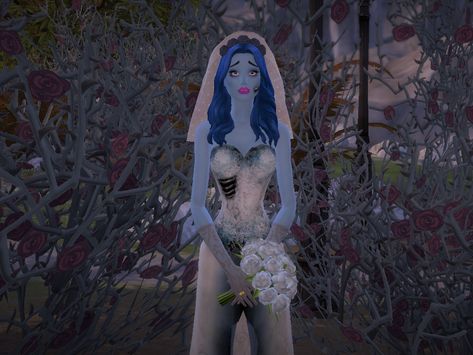 The Sims Resource - Corpse Bride Body Paint Sims 4 Corpse Bride Cc, Corpse Bride Sims 4 Cc, Sims 4 Corpse Bride, Victor Corpse Bride, Zombie Christmas, Skull Face Paint, Emily Corpse Bride, Female Sims, Dead Bride