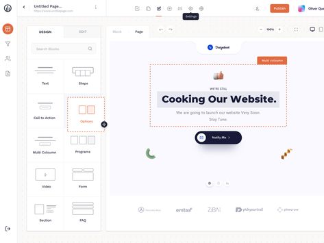 Web page Builder-Edit page by Praveen raj on Dribbble Dashboard Ui, Web Layout Design, Ui Inspiration, Web Layout, Web App Design, Shopping App, Site Design, Builder Website, Web Page