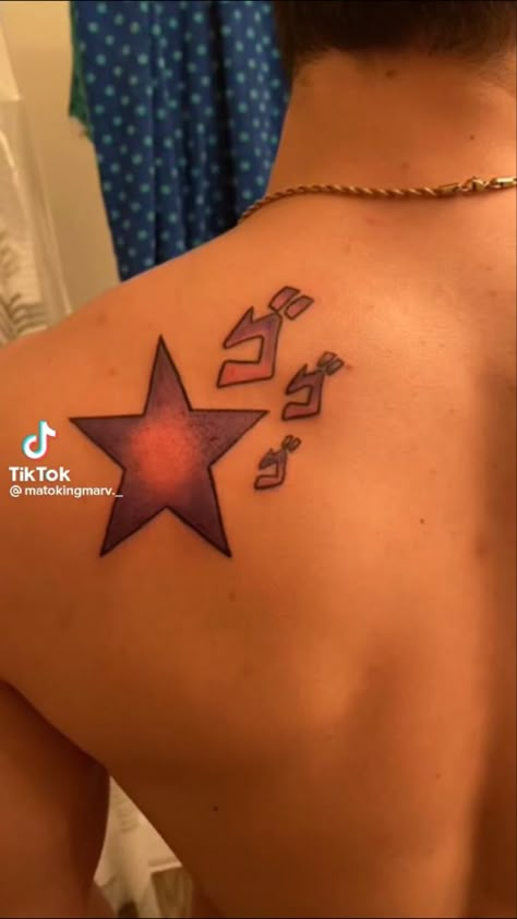 Jojo Tattoo, Star Of David Tattoo, Black Star Tattoo, North Star Tattoos, Star Trek Tattoo, Nautical Star Tattoos, David Tattoo, Shooting Star Tattoo, Funky Tattoos