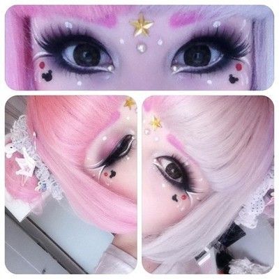 Anime Makeup Kawaii, Colored Eyebrows, Beautiful Alien, Pastel Goth Makeup, Pastel Makeup, Anime Makeup, Kawaii Makeup, Alt Makeup, Cool Makeup Looks