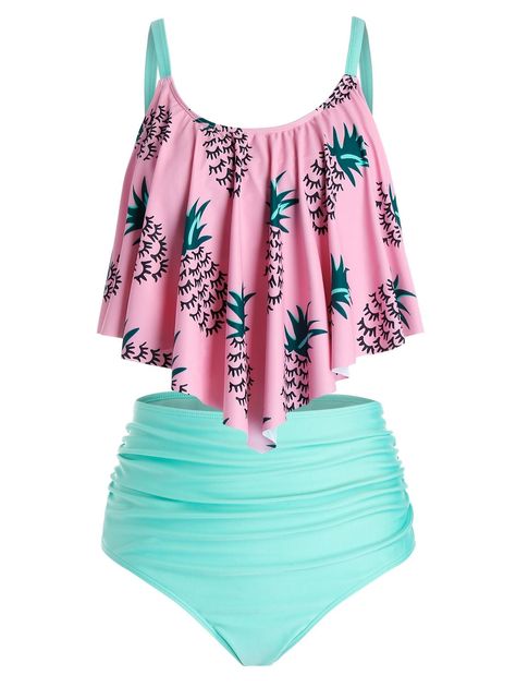 Beach Outfit Plus Size, Tankini Plus Size, Tankini Swimwear, High Waisted Tankini, Plus Size Tankini, Swimming Suits, Swimsuit Pattern, Basic Skirt, Triangl Swimwear