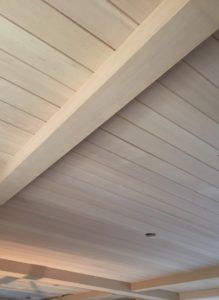 Western Hemlock - Box Beams and Ceiling Paneling - Jackel Enterprises, Inc. Wood that is meant to be seen Hemlock Wood Ceiling, Shallow Ceiling Beams, Ceiling Paneling, Boat Remodel, Surf Cottage, Western Hemlock, Box Beams, Box Beam Ceiling, Countryside Kitchen