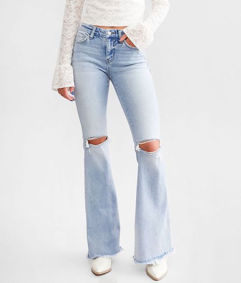 Flying Monkey Flare Jeans, Monkey Jeans, High-rise Flare Denim Jeans With Button Zip Fly, Mid-rise Stretch Flare Jeans With Belt Loops, Mid-rise Cotton Flare Jeans With Button Closure, Jean Fits, Womens Cropped Jeans, Flying Monkey, Flying Monkey Jeans