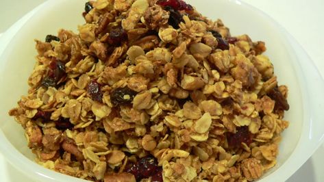 Microwave Granola Recipe - Food.com Microwave Granola Recipe, Easy Microwave Breakfast, Microwave Granola, Microwave Recipes Breakfast, First Watch Granola Recipe, Fat Burning Fruits, Microwave Breakfast, Make Granola, How To Make Granola