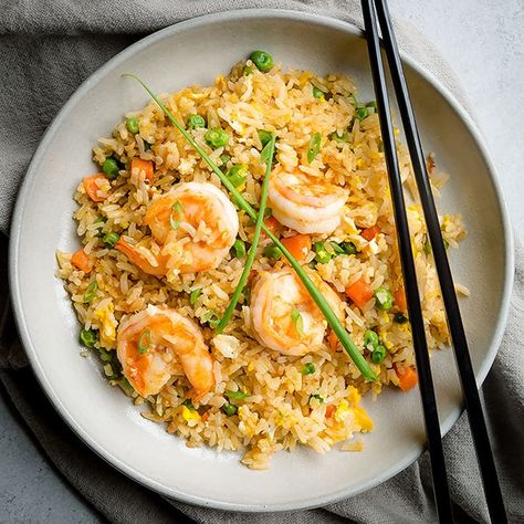 Spiced Shrimp Fried Rice - Busy Cooks Shrimp Egg Fried Rice Recipe, Shrimp Fried Rice With Egg, Shrimp Paste Fried Rice, Japanese Shrimp Fried Rice, Shrimp Fried Rice Aesthetic, Frozen Shrimp Recipes, Shrimp Fried Rice Recipe, Shrimp Boil Recipe, Shrimp Recipes Healthy