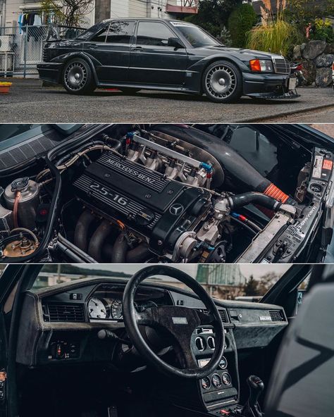 154 Likes, 1 Comments - Stan Chen (@iamstanchen) on Instagram: “For those questioning if the Benz is an actual Evo2, take a look. Yes the interior has been re-…” Mercedes 190 Evo, Widebody Cars, Classic Benz, W201 190e, Mercedes Classic, Mercedes Benz Coupe, Merc Benz, Mercedes Benz 190e, Mercedes 190