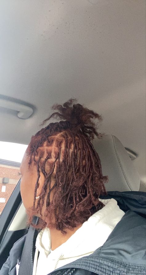 copper starter locs Color Starter Locs Black Women, Ginger Starter Locs Black Women, Brown Starter Locs, Dyed Starter Locs, Ginger Starter Locs, Copper Locs, Dread Journey, Loc Colors, Locs Black Women