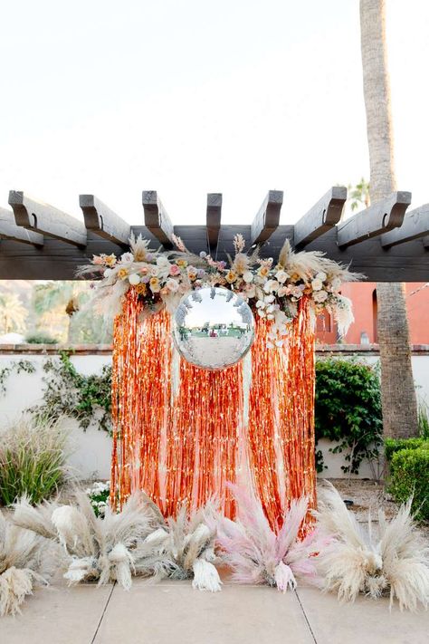 21 Creative Ways to Decorate Your Wedding With Disco Balls Desert Disco, Disco Wedding, Disco Balls, Disco Party, Ceremony Decorations, Event Styling, Disco Ball, Wedding Arch, Wedding Backdrop