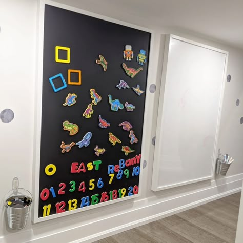 Diy Whiteboard, Magnetic Paint, Whiteboard Wall, Diy Playroom, Deco Jungle, Chalk Wall, Diy Chalk, Magnetic Chalkboard, Childrens Playroom