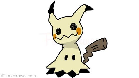 Mimikyu - How to Draw from Pokemon Step by Step. [13 Easy Steps] Mimikyu Art, Pokemon Contest, Pokemon Step By Step, Drawing Steps, Pokemon Platinum, Easy Drawing Steps, Pokemon Regions, Pokemon Tattoo, Tattoo Templates