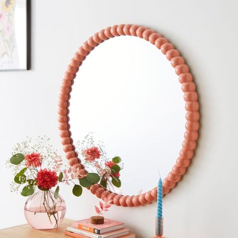 Dunelm Mirror, Bobbin Mirror, Nursery Mirrors, Nursery Mirror, Lodge Plans, Mirror Unique, Wooden Storage Bench, Christmas Furniture, Desk Mirror