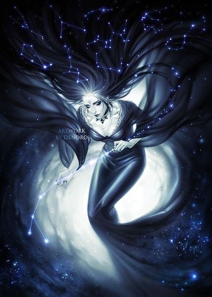 Nyx Goddess Art, Moon Goddess Art, Star Goddess, Goddess Art, Jive, Arte Fantasy, 판타지 아트, Fantasy Artwork, Dark Fantasy Art