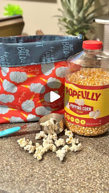 Inflorescence Designs on Instagram: "Make your own reusable popcorn popper bag!

Soooo much healthier than the prepackaged stuff and NO OIL is needed for popping!

Find the full tutorial on my blog and YouTube channel. Search “Sew it Show it: Say What!?” On my blog.

#popcorn #sewinghacks #sewinghack #ilovetosew #popcornmachine" Popcorn Bag, Corn Bags, Popcorn Popper, Popcorn Bags, Popcorn Machine, Bag Sewing, Sewing Bag, Say What, Sewing Hacks