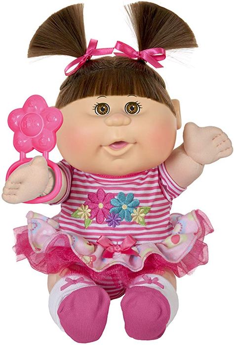 Amazon.com: Cabbage Patch Kids 12.5" Playtime Brunette Baby Ruffle Skirt: Toys & Games Kids Dolls, Cabbage Patch Kids Dolls, Toy House, Barbie Stuff, Cabbage Patch Dolls, Baby Alive, Cabbage Patch Kids, Doll Play, Cabbage Patch