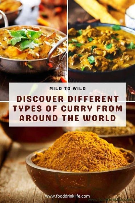 two dishes with curry meals and a small bowl with curry powder. Types Of Curry, Curry Meals, Curry Ingredients, Fancy Dinner Party, Global Cuisine, Dinner Party Recipes, Easy Weeknight Dinners, Small Bowl, Curry Powder