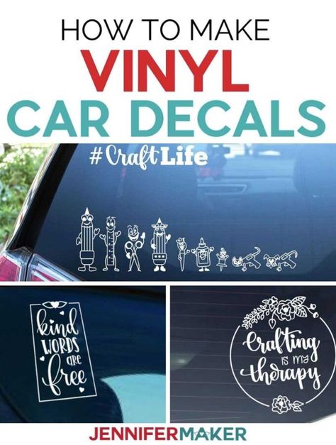 Jennifer Maker - DIY Projects, Crafts, & Paper Fun Cricut Machine Decals Decoration, Car Decal Ideas For Women, Cricut Stencil, Instant Pots, Vinyl Car Decals, Jennifer Maker, Diy Decals, How To Use Cricut, Vinyl For Cars