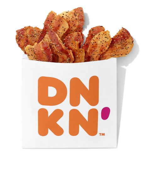 Dunkin Bagel Bites, Dunkin Snackin Bacon, Munchkins Dunkin Donut, Dunkin’ Donuts, Dunkin Donuts Iced Coffee, Bacon Seasoning, Fast Food Breakfast, Bacon Funny, Sausage Sandwiches