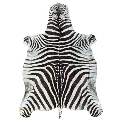 Zebra skin rug