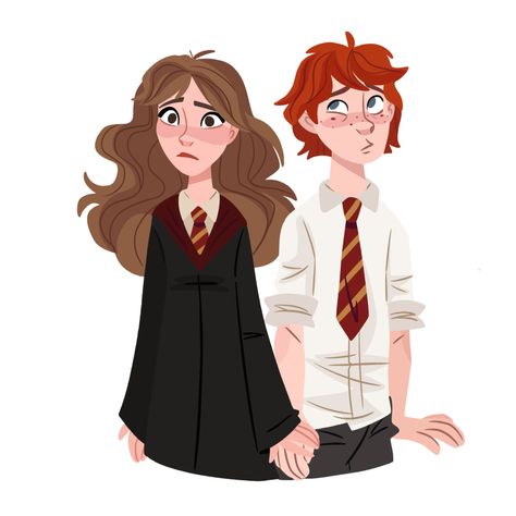 Ronmione Fanart, Romione Fanart, Ron Weasley Fan Art, Ron E Hermione, Hermione Fan Art, Fanart Harry Potter, Ron Y Hermione, Harry Potter Ron And Hermione, Ron Weasley Hermione Granger