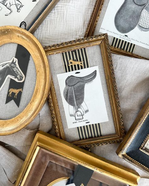 Coming soon! This vintage horse illustration mixed media collection is a good one! Sign up for my newsletter (link in stories) to get first dibs 🖤 . . #horseart #equestrianart #equestriandecor #equestrianstyle horse art for your home, equestrian interior design Equestrian Home Aesthetic, Vintage Equestrian Aesthetic, Equestrian Mood Board, Equestrian Club Design, Equestrian Interior Design, Vintage Horse Illustration, Equestrian Interior, Equestrian Prints, Equestrian Gallery Wall