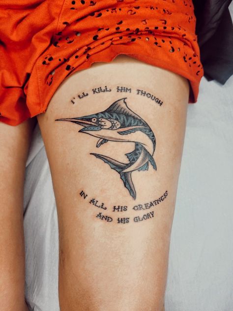 Finally on the outside what's been tattooed on the inside for many years now. Old Man And The Sea Tattoo, The Sea Tattoo, Sea Tattoo, Old Man, Tattoo Drawings, The Sea, Tattoo Ideas, The Outsiders, Tattoos