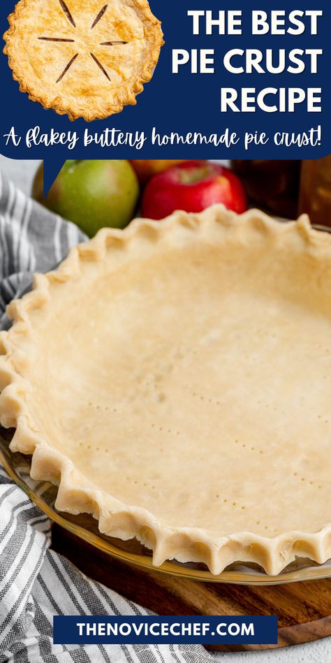 How to make a perfect, tender, flaky homemade pie crust with only a few pantry ingredients and minimal prep! Perfect for all your favorite pie recipes. It’s easier than you think! Easy Flaky Pie Crust, Pie Crust With Butter, Applesauce Recipes, Buttery Flaky Pie Crust, Best Pie Crust Recipe, Pie Crust From Scratch, Flaky Pie Crust Recipe, Novice Chef, Billy Parisi