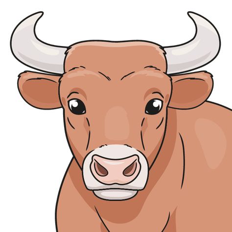 Ox Drawing Easy, Bull Face Drawing, Cow Face Drawing, Bull Cartoon, Bull Drawing, Bull Face, Cowboy Draw, Bull Pictures, Realistic Sketch