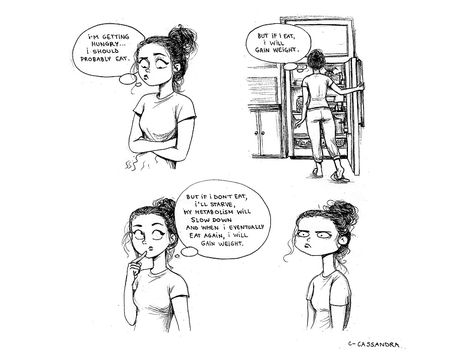 Food - image C Casandra Comics, C Cassandra Comics, Cassandra Calin, C Cassandra, Sarah Andersen, The Awkward Yeti, Online Comics, Girl Problems, Cute Comics