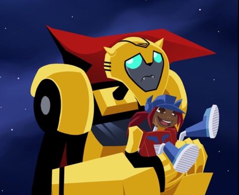 Bumblebee and Sari  Halloween Female Bumblebee Transformers, Sari Transformers Animated, Bumblebee Transformers G1 Art, Rwby Bumblebee Yuri, Transformers Earthspark Bumblebee, Power Rangers Turbo, Transformers 4, Transformers Bumblebee, Transformers Comic