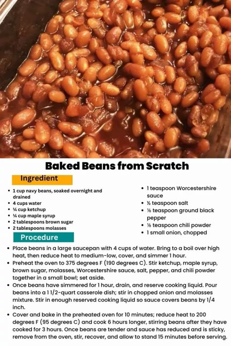 Boone Bake Recipes, Homemade Bbq Baked Beans, Copycat Bush's Baked Beans, Diy Baked Beans From Scratch, How To Can Baked Beans, Bush Baked Beans Recipe, How To Make Baked Beans, Baked Beans Recipe From Canned Beans, Crockpot Baked Beans From Scratch