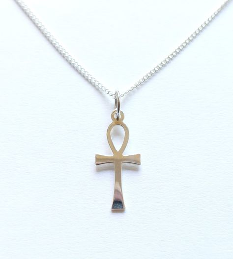 The Ankh, Ankh Symbol, Symbol Of Life, Ankh Necklace, Curb Chain Necklace, Life Symbol, Curb Chain, Diamond Cut, Pendant Necklaces