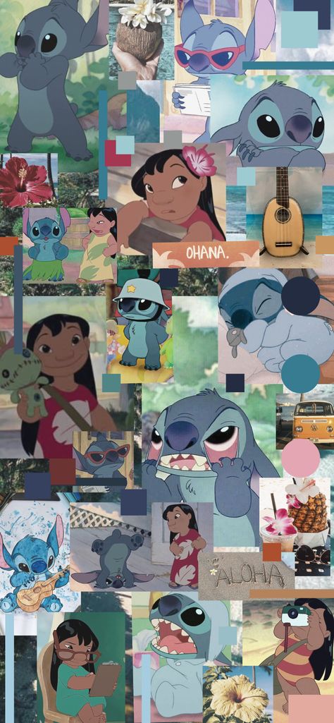 Stitch Bestie Wallpaper, Lilo And Stitch Collage Wallpaper, Disney Aesthetic Wallpaper Ipad, Ipad Stitch Wallpaper, Kilo And Stitch Aesthetic, Stitch Wallpers Aesthetic, Stitch Iphone Wallpaper Aesthetic, Lio Ans Stitch Wallpaper, Preppy Wallpaper Stitch