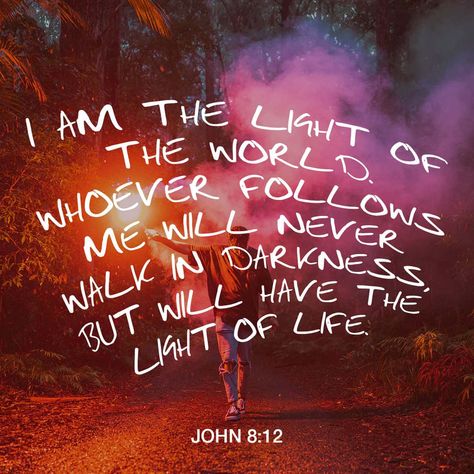 Daily Bible Verse on Twitter: "When Jesus spoke again to the people, he said, “I am the light of the world. Whoever… https://t.co/yTvUDKSC0F… " I Am The Light, Prayers For Hope, John 8 12, Who Is Jesus, John 8, Youversion Bible, Amplified Bible, New American Standard Bible, Daily Word