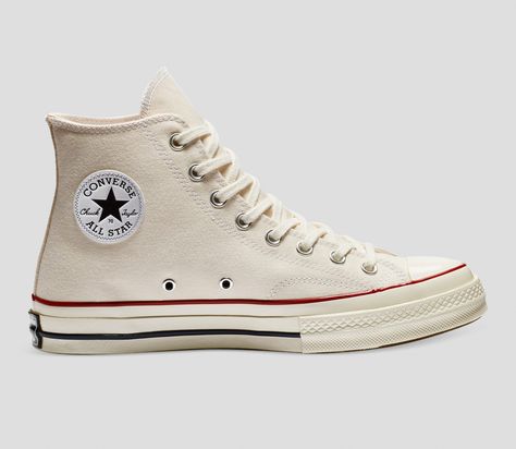 Chuck Taylor All Star 70 High Top Parchment | Converse Australia Parchment Converse, Chuck Taylor 70s, Converse Cream, Converse Chuck 70 High Top, Chuck 70 High Top, Converse 70s, Cream Converse, Jack Purcell, Converse Chuck 70