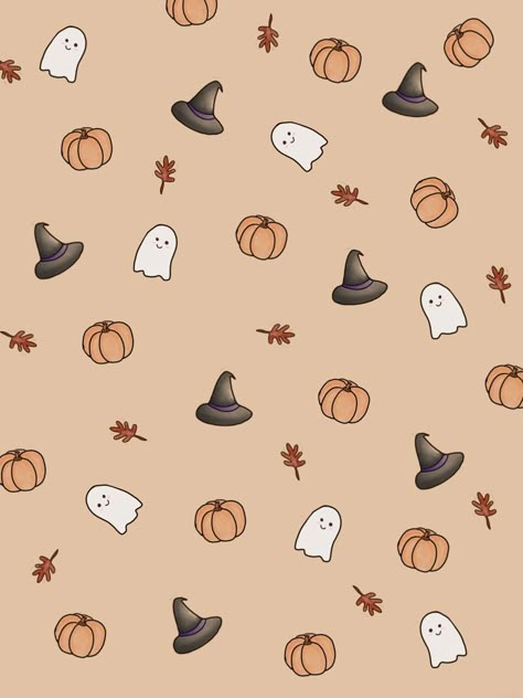 Wallpaper Background Halloween, Pumpkin And Ghost Wallpaper, Autumn Ghost Wallpaper, Halloween Ghost Background, Cute Halloween Wallpaper Ipad, Cute Ghost Background, Pumpkin Pattern Wallpaper, Wallpaper Ipad Halloween, Ghost Background Wallpapers