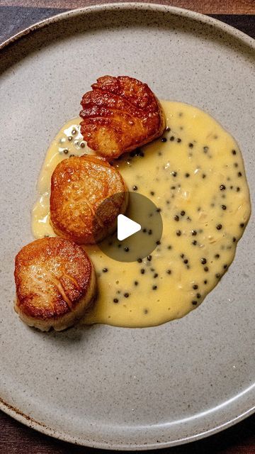 Scallop Hors D’oeuvres, Vegetarian Scallops, Chive Oil, Scallop Appetizer, Homemade White Sauce, Golden Goat, Tuna Casserole Recipes, Tuna Casserole, Sea Scallops