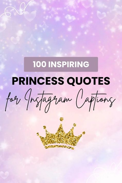 Dive into our collection of 100 Best Princess Quotes for Instagram Captions, perfect for all princess lovers and aspiring royals! Find your next favorite, and let your followers see your enchanting side. Princess Costume Captions, Motivation Quotes For Daughter, Princess Birthday Captions, Quotes About Princesses, Pageant Captions For Instagram, Disney Princess Captions For Instagram, Princess Instagram Captions, Daughter Birthday Captions, Disney Princess Captions