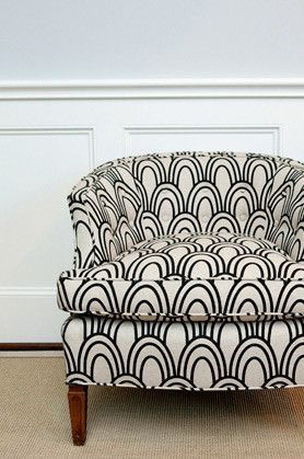 10.31.16 (Studio Bon) Modern Upholstery Fabric, Art Deco Fabric, Love Chair, Modern Upholstery, Upholstered Chair, White Chair, Chair Upholstery, Furniture Upholstery, My New Room