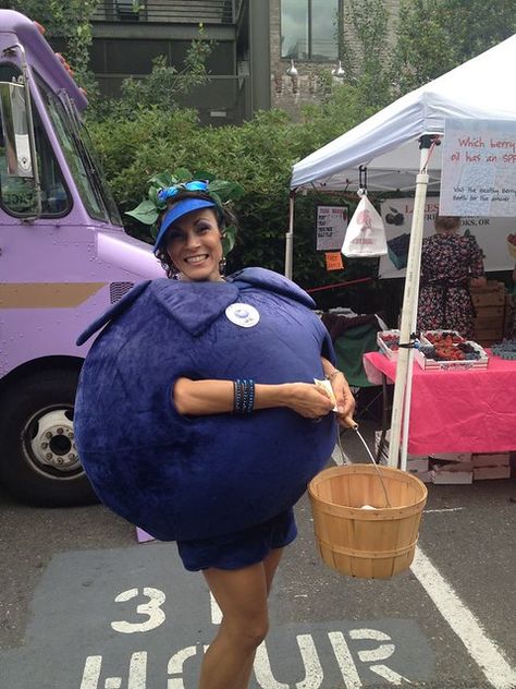 Blueberry costume | ge mo | Flickr Blueberry Halloween Costume, Blueberry Costume Diy, Blueberry Costume, Blueberry Party, Blueberry Festival, Christmas Parade Floats, Fruit Costumes, Big Talk, Blue Berry